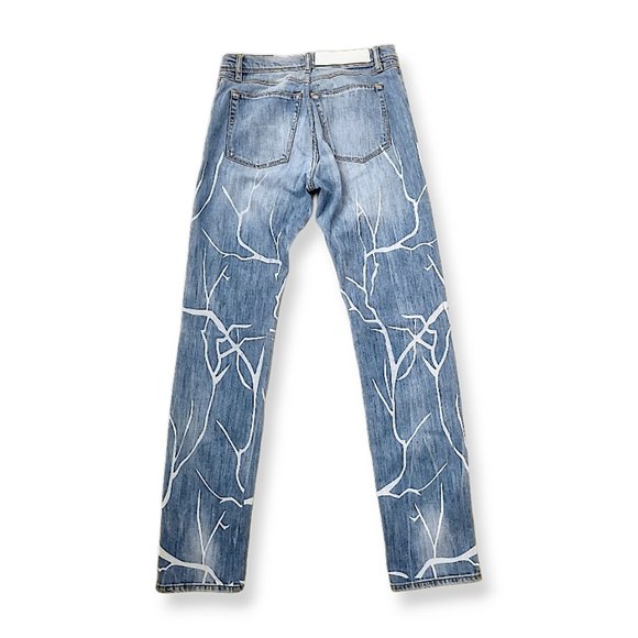 Each x Other designer limited edition hand painted high rise straight leg jean - Picture 2 of 5